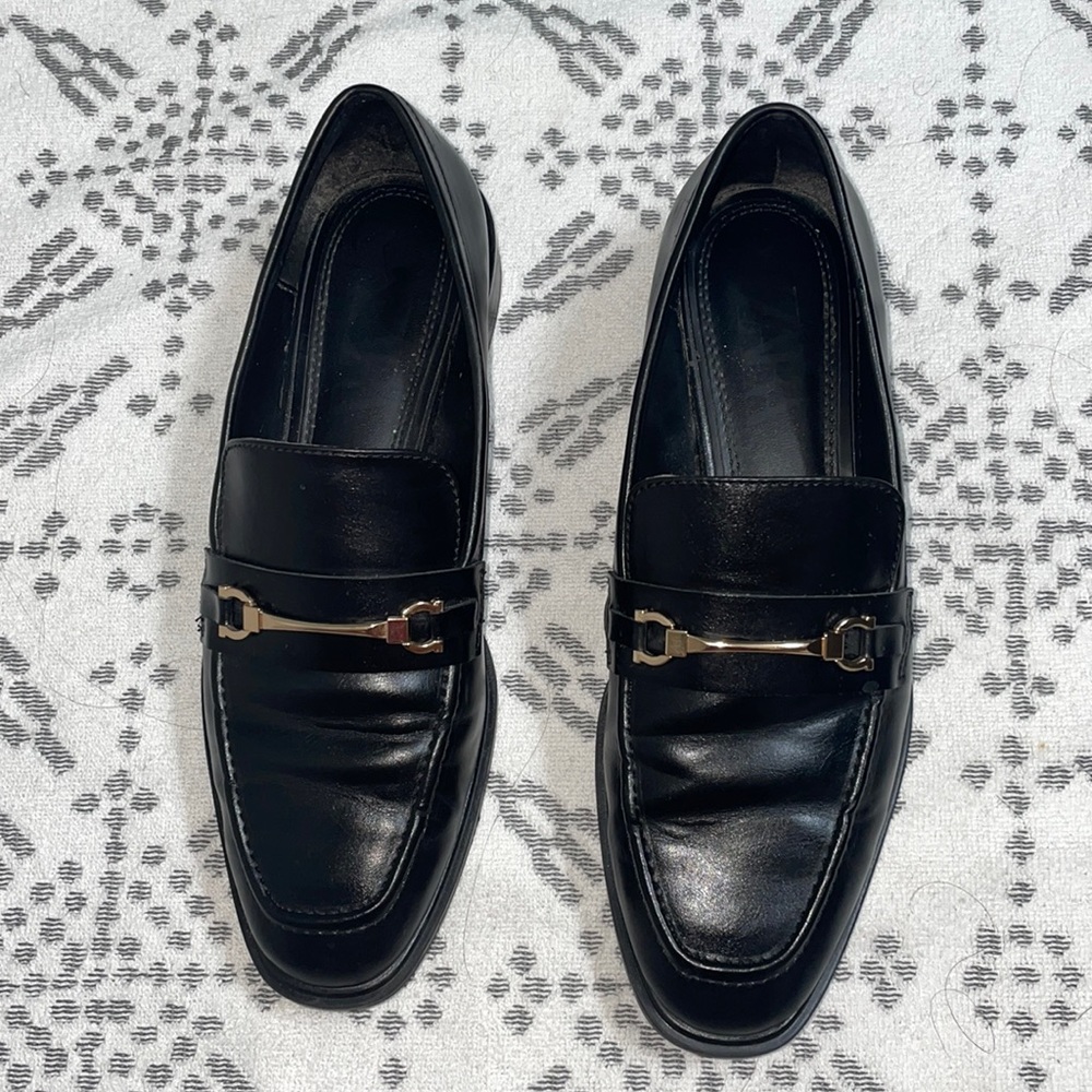 Zara Loafers with Gold Horsebit accent
